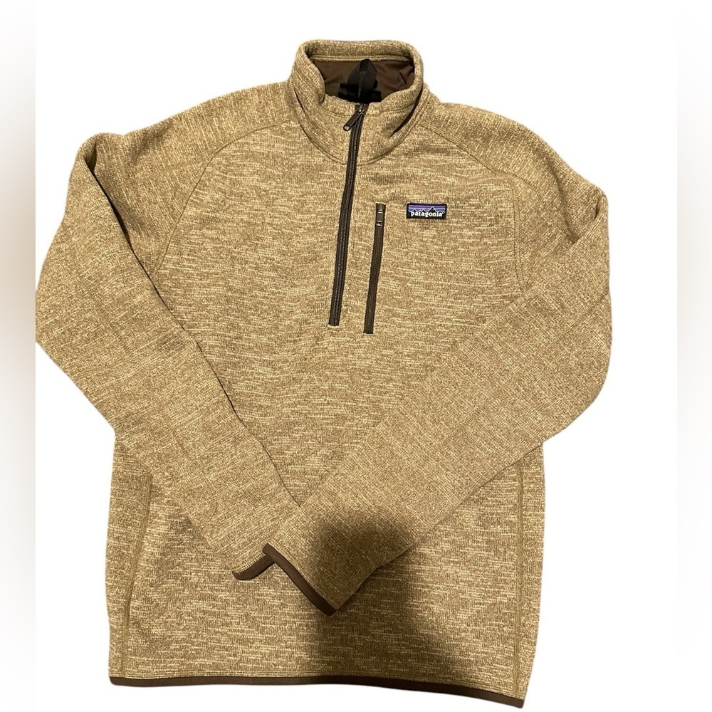 Patagonia Men's Better Sweater 1/4 Zip Fleece Pale Khaki Size Meduim - Picture 7 of 16